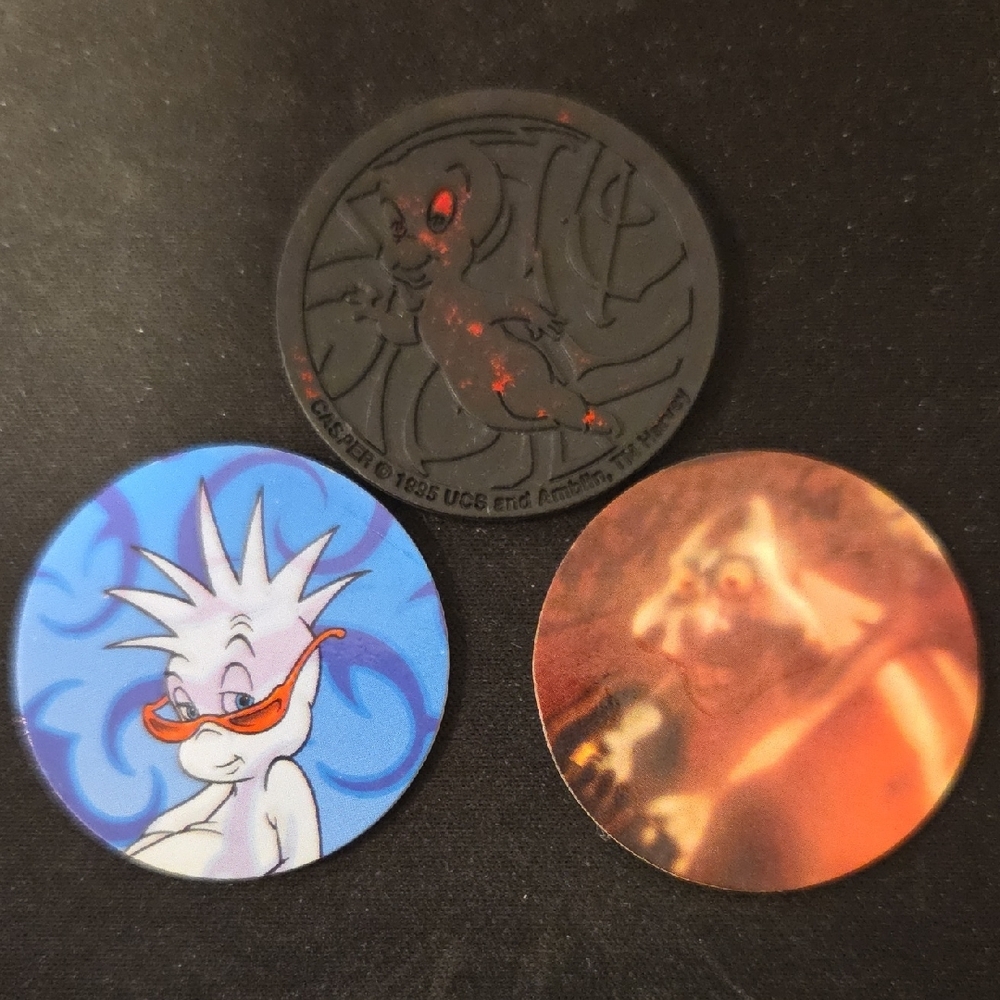 Vintage 90's Casper Licensed POGs (2 + 1 Slammer)